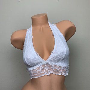 Victoria’s Secret PINK Floral Lace Halter Bralette Bra Top S